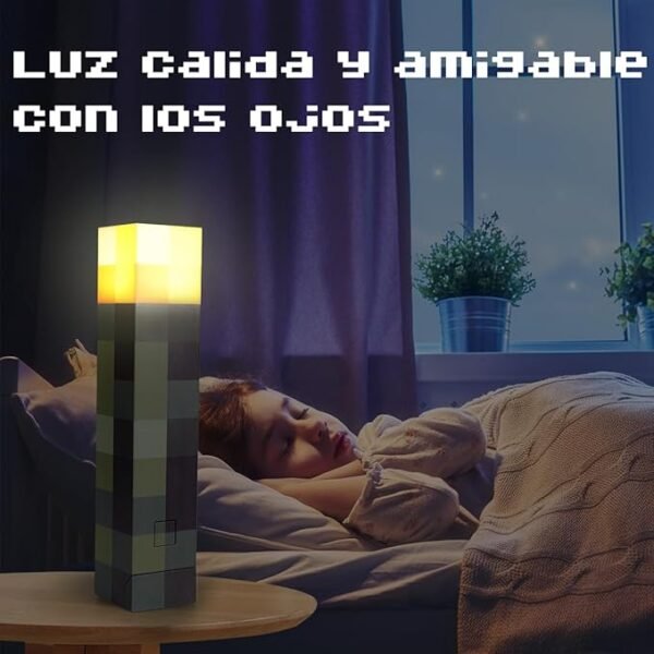 Lámpara Antorcha Minecraft – Iluminación Recargable y Montable - Image 5